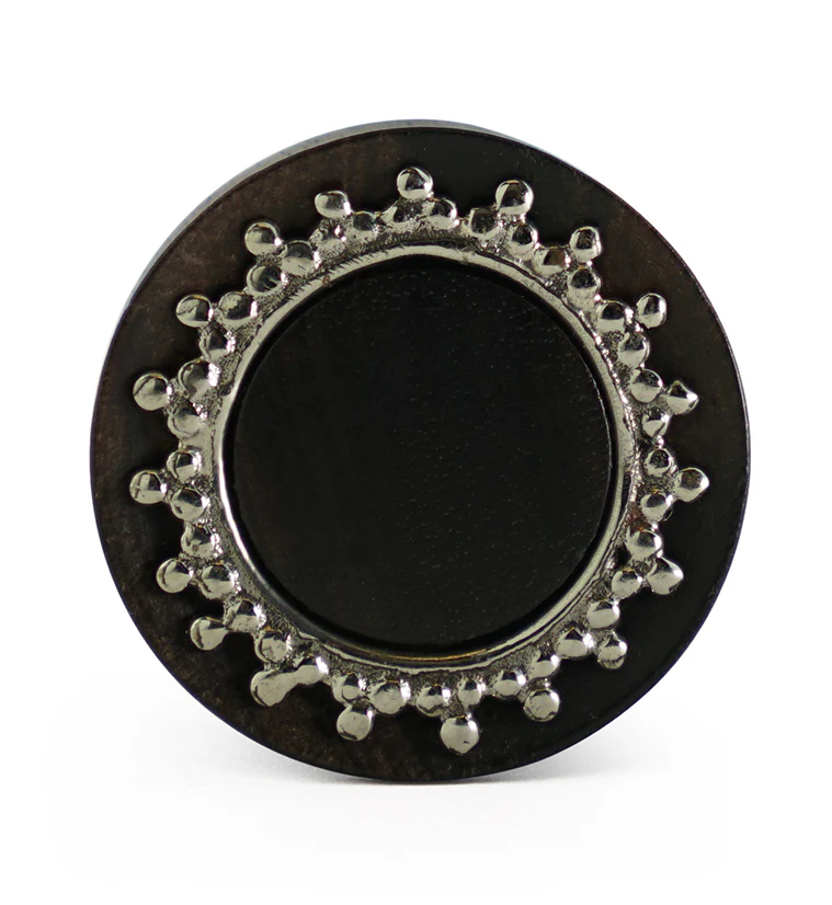 Adorn White Brass Inlay Areng Wood Plugs - Mrs Treak