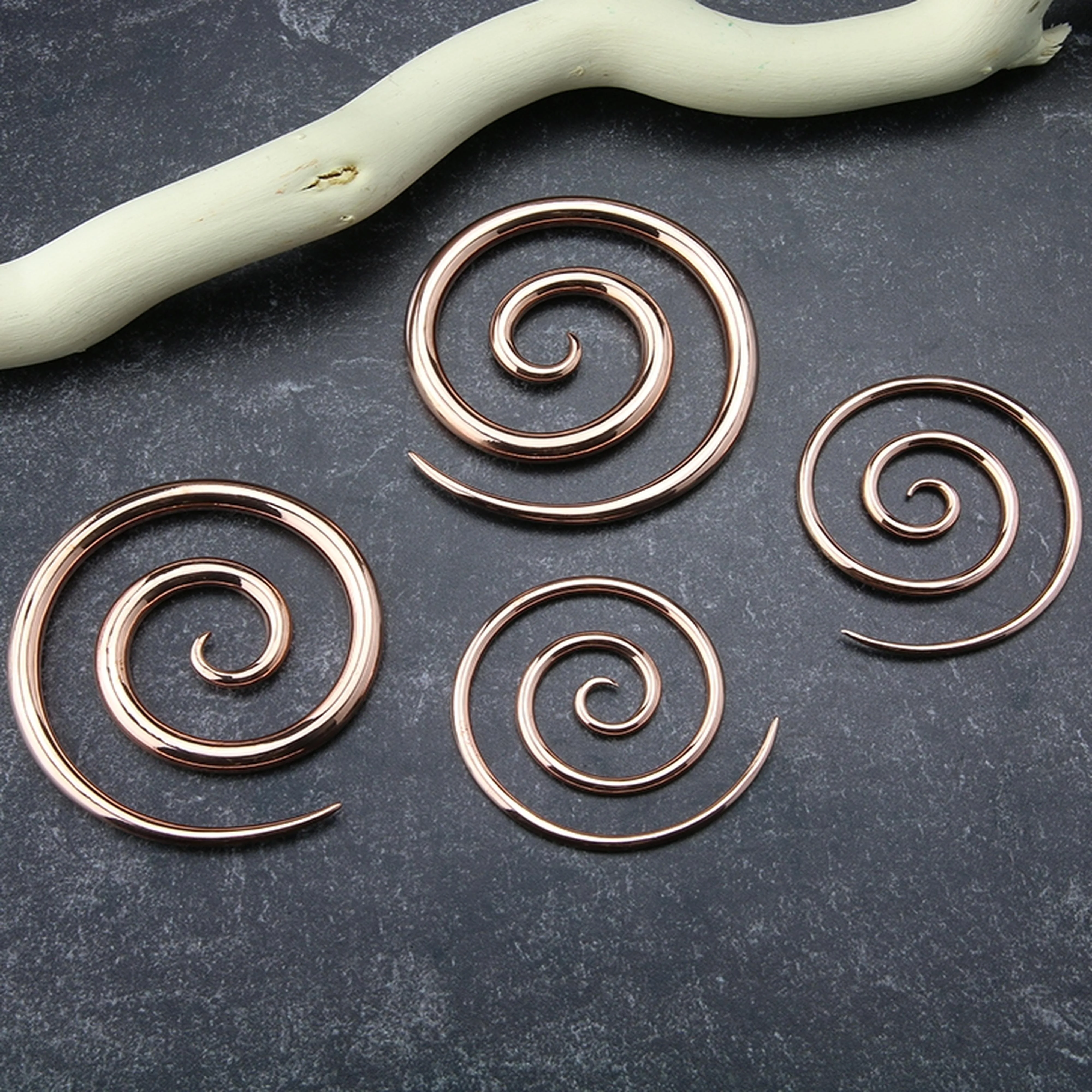 Rose Golden Copper Spirals - Mrs Treak