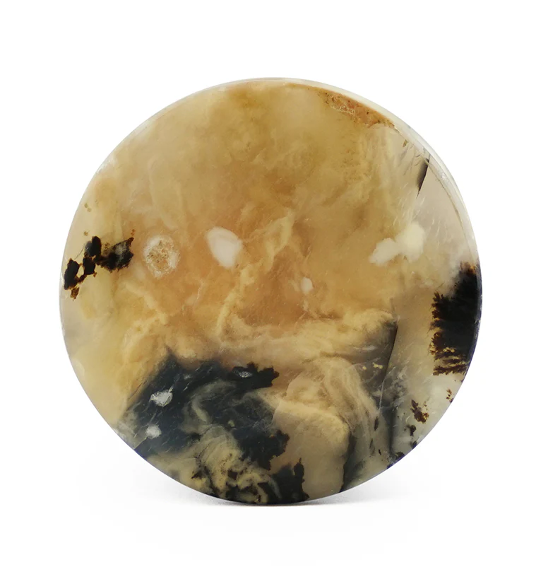Tiger Agate Dendritic Stone Plugs - Mrs Treak