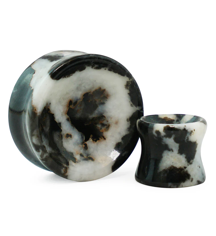 Zebra Jasper Stone Plugs - Mrs Treak