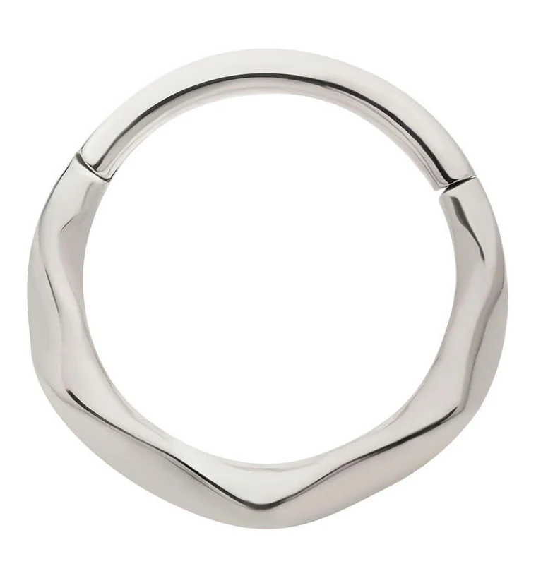 Ripple Stainless Steel Hinged Segment Ring - Mrs Treak