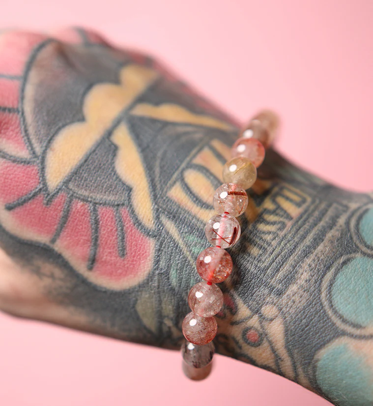 Rutilated Quartz Stone Bracelet - Mrs Treak