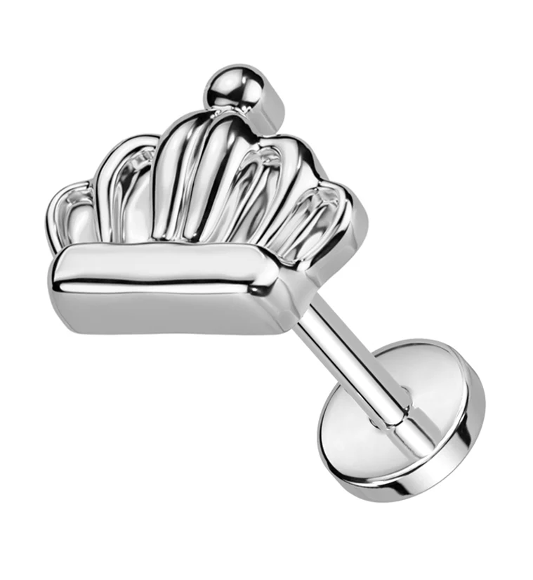 Crown Threadless Titanium Labret - Mrs Treak