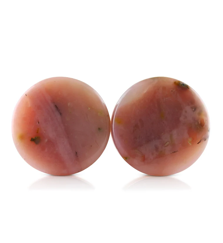 Pink Opal Stone Plugs 3-4