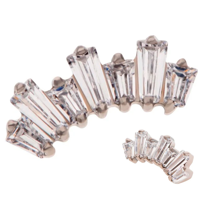 Septennial CZ Threadless Titanium Top - Mrs Treak