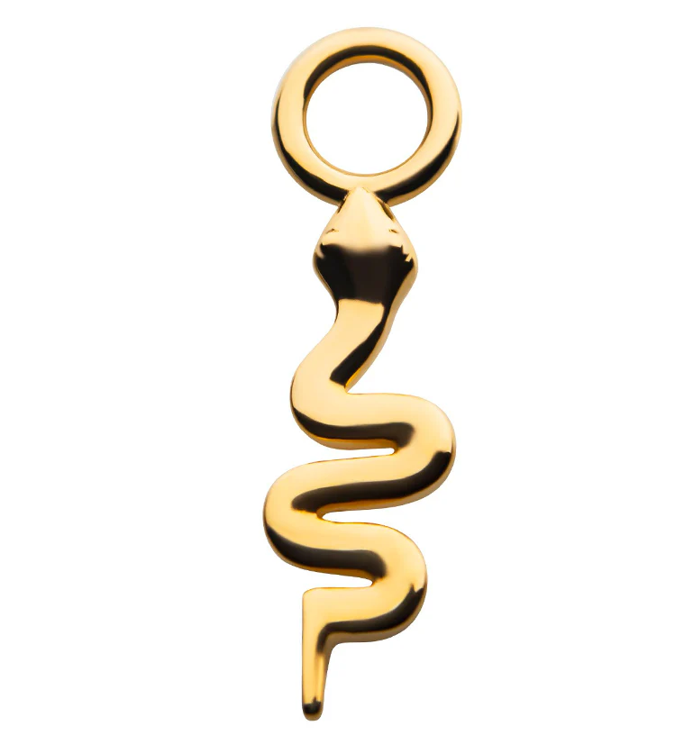 14kt Gold Serpent Charm - Mrs Treak