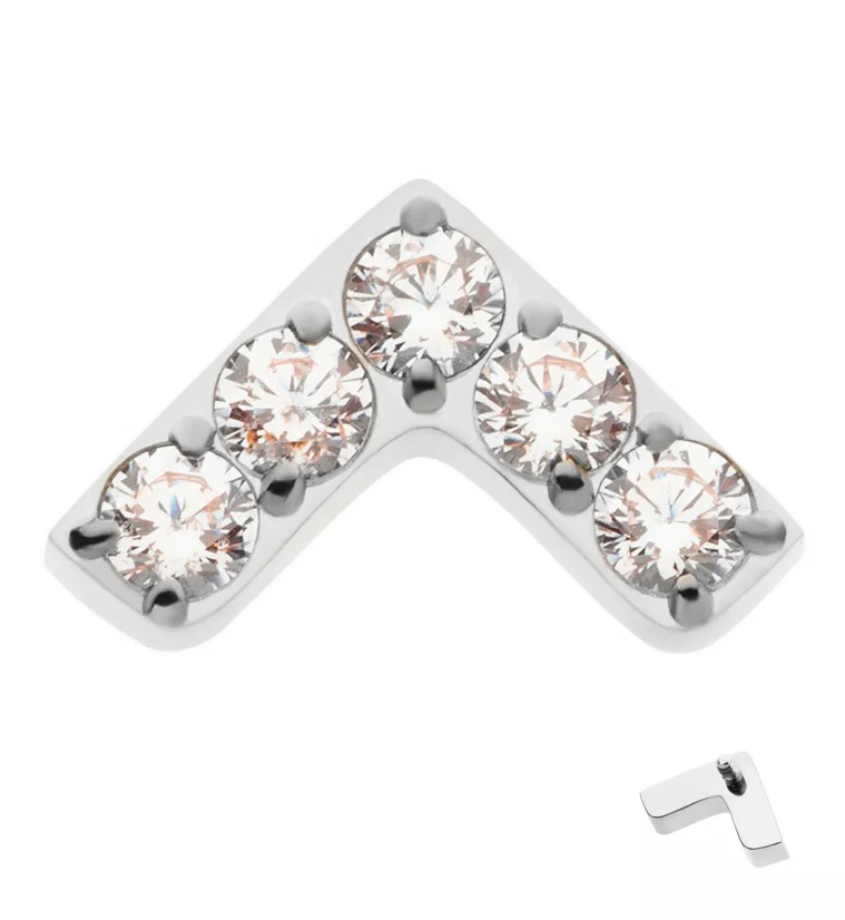 Dart CZ Internally Threaded Titanium Top - Mrs Treak