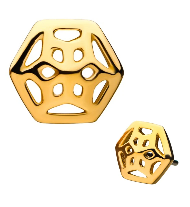 14kt Gold Annual CZ Threadless Top - Mrs Treak