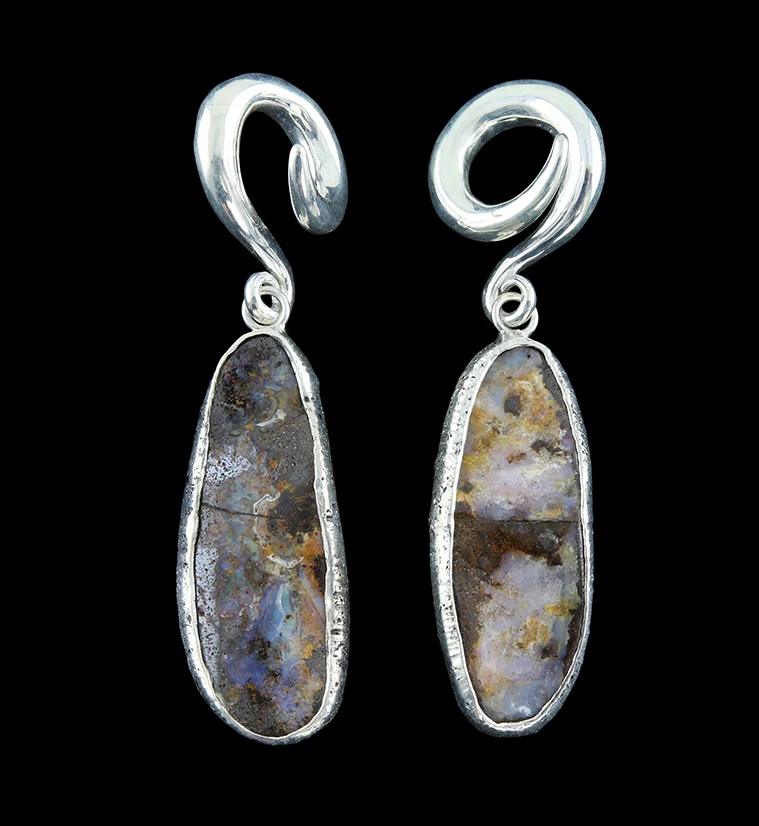 Boulder Opal Ear Weights Version 1 (IMPERFECT) - Mrs Treak