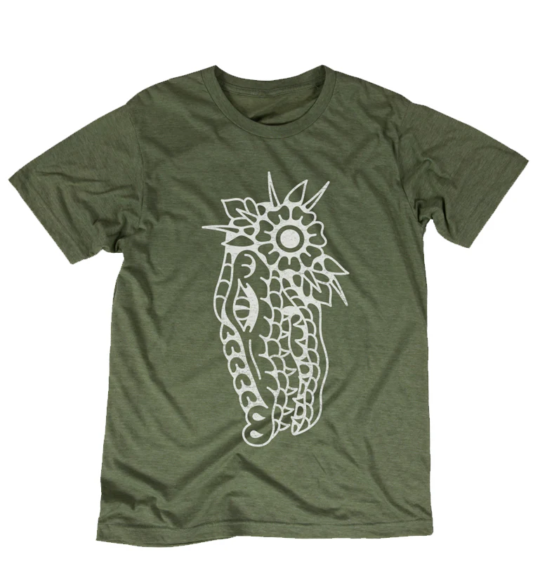 Olive Alligator Tee Shirt - Mrs Treak