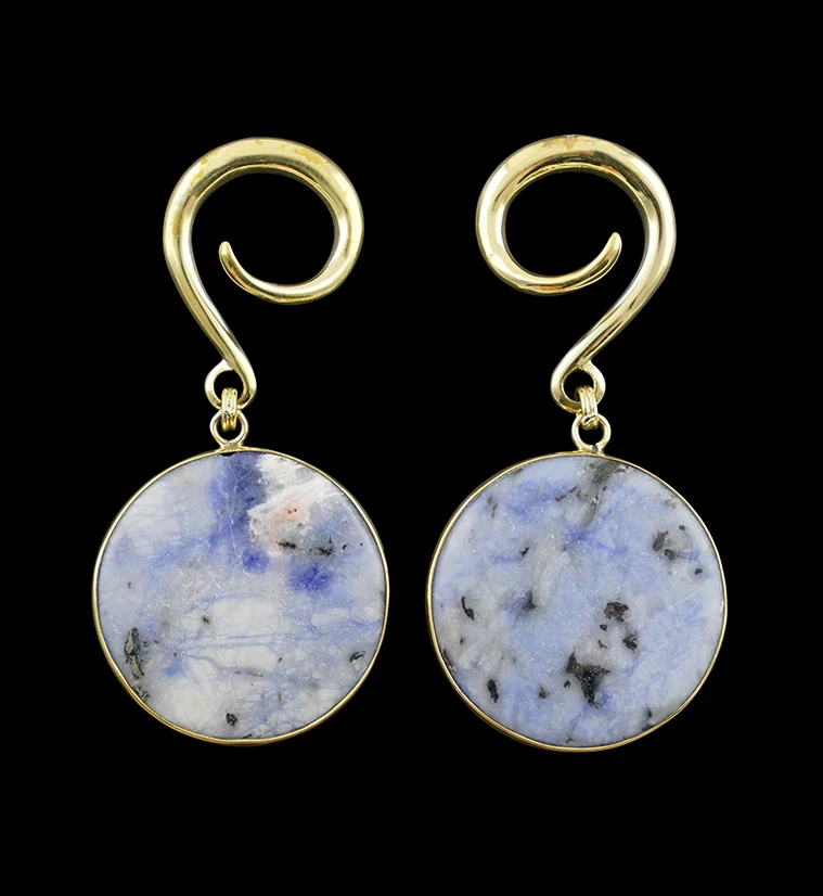 Grand Sodalite Stone Hanging Ear Weights - Mrs Treak