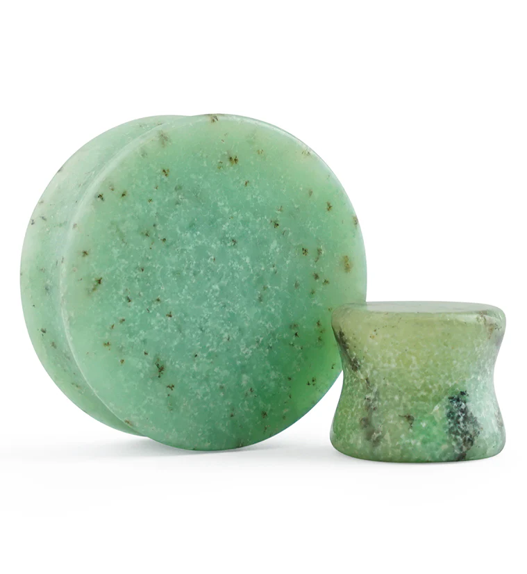 Chrysoprase Stone Plugs - Mrs Treak