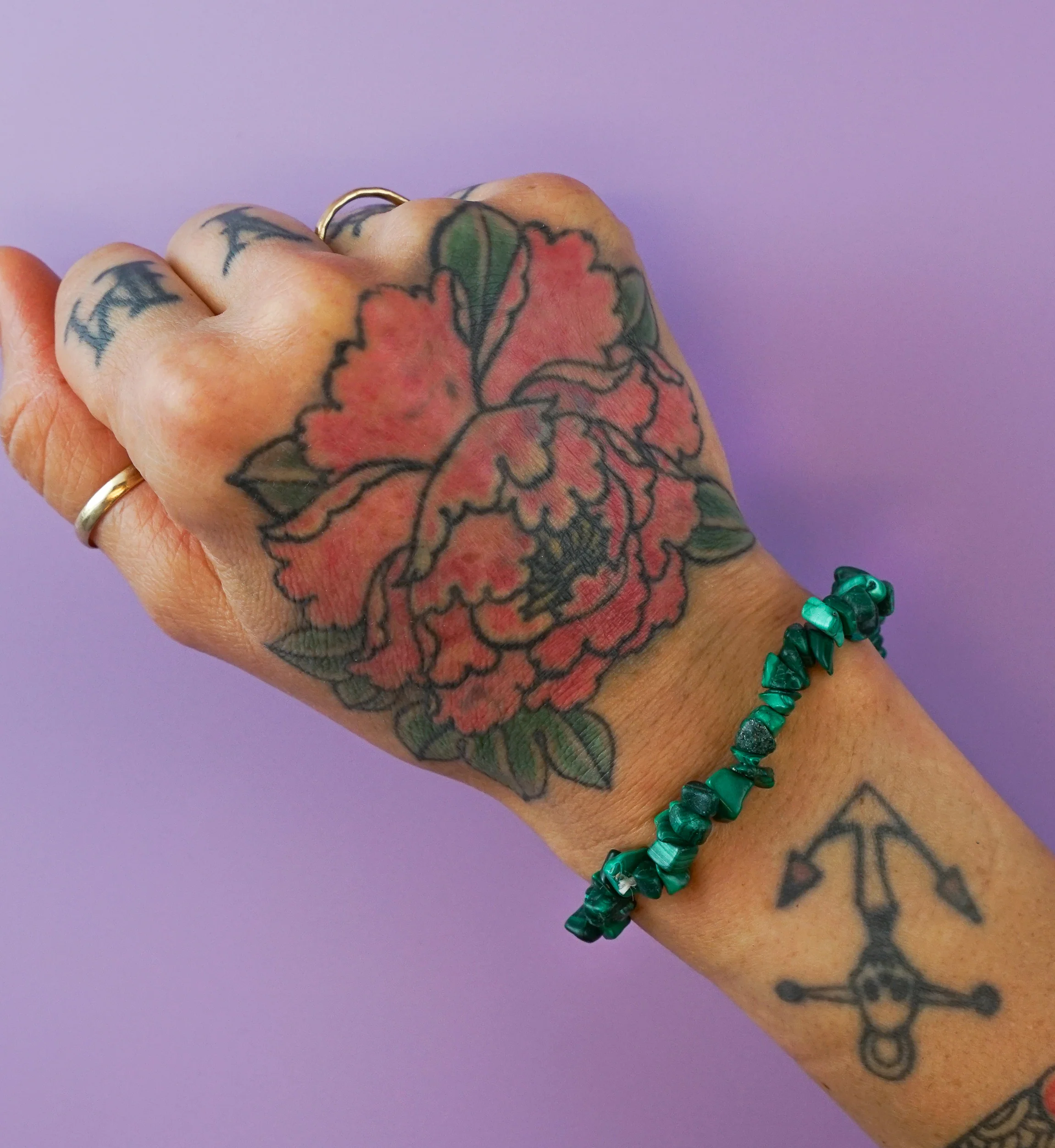 Malachite Chips Stone Bracelet - Mrs Treak