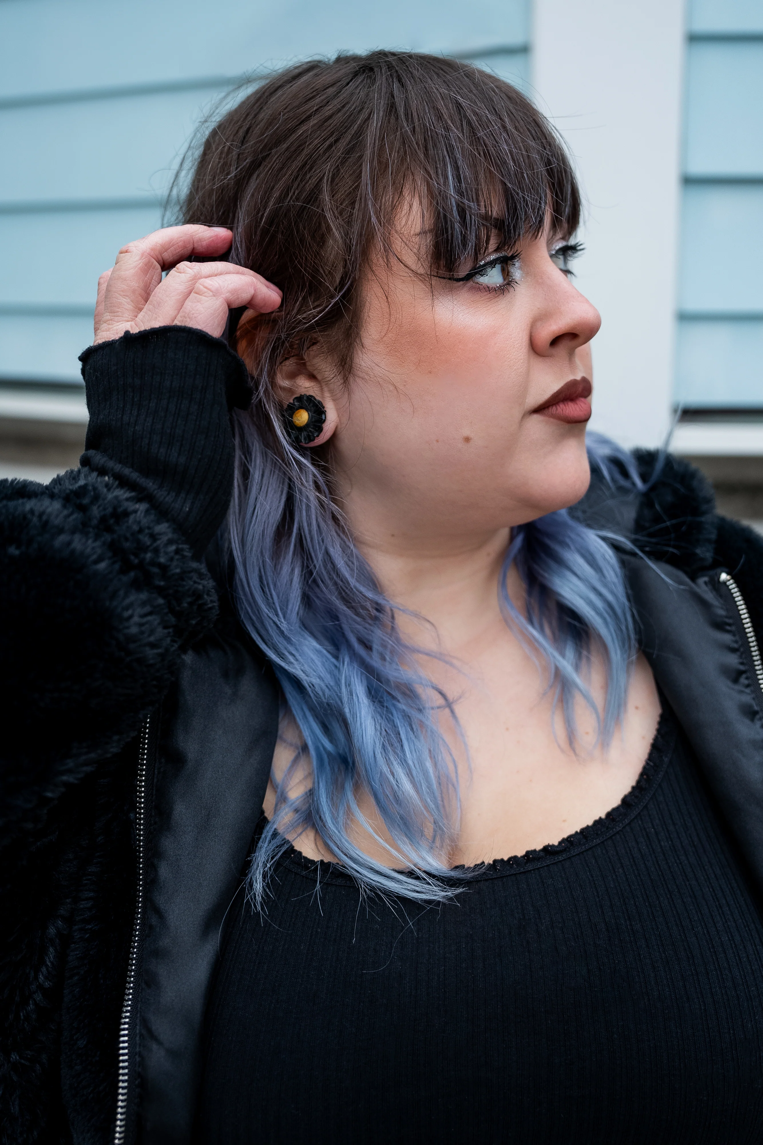 Floral Mayan Flared Wooden Plugs with Jackfruit Wood Inlay - Mrs Treak