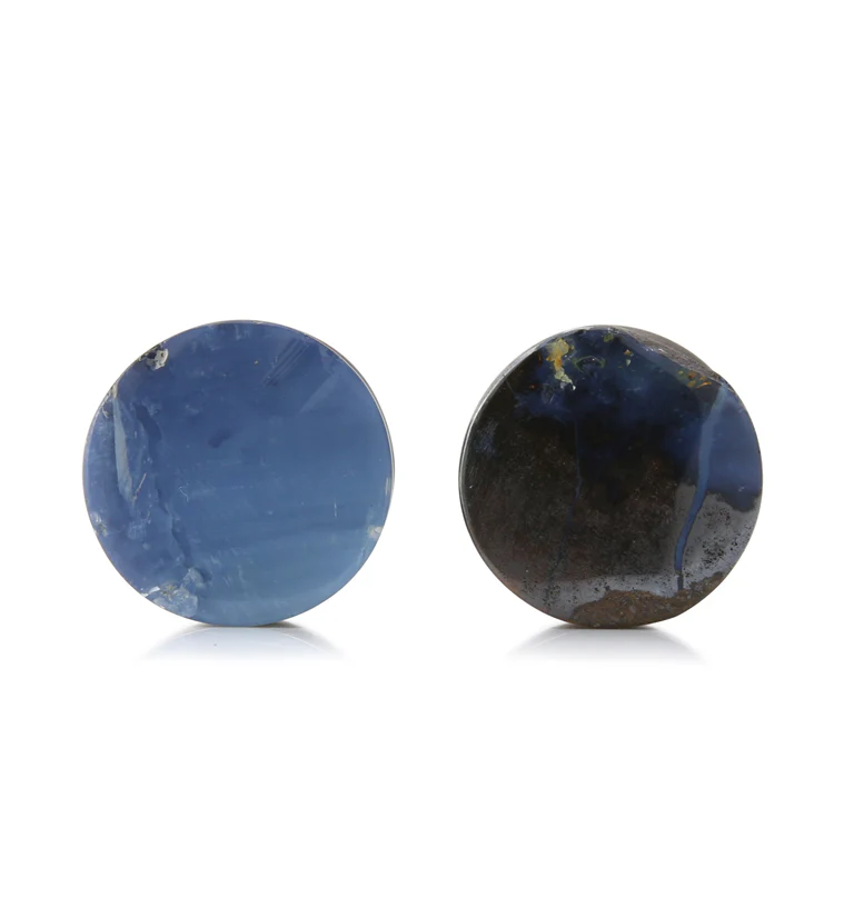 Boulder Opal Stone Plugs 5/8