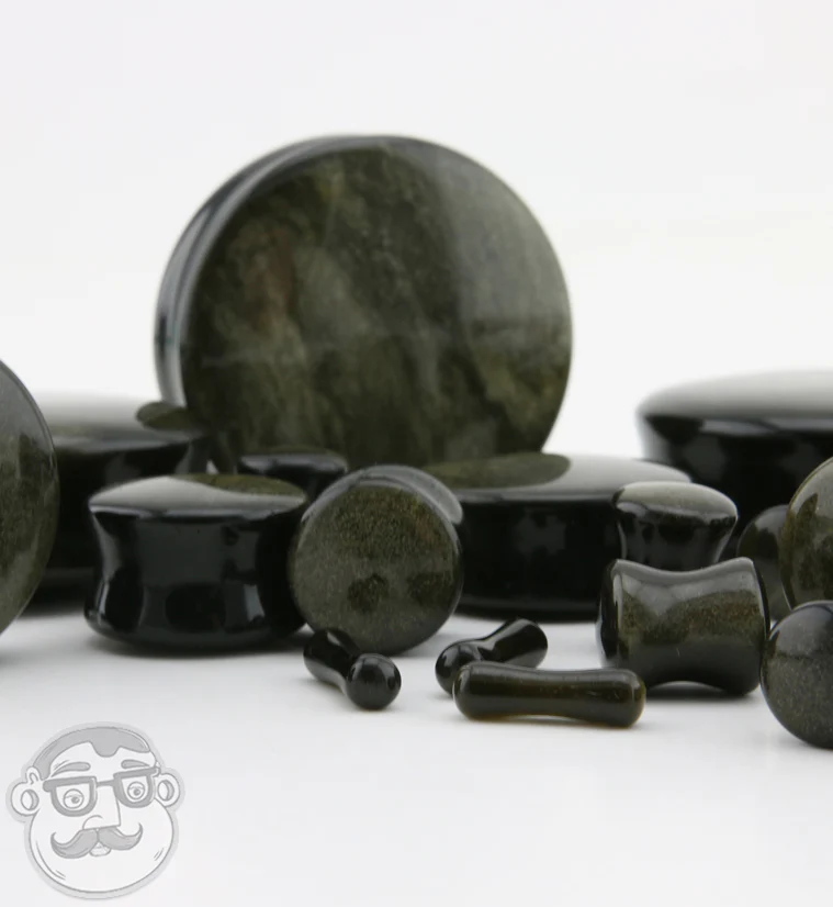 Golden Obsidian Stone Plugs - Mrs Treak