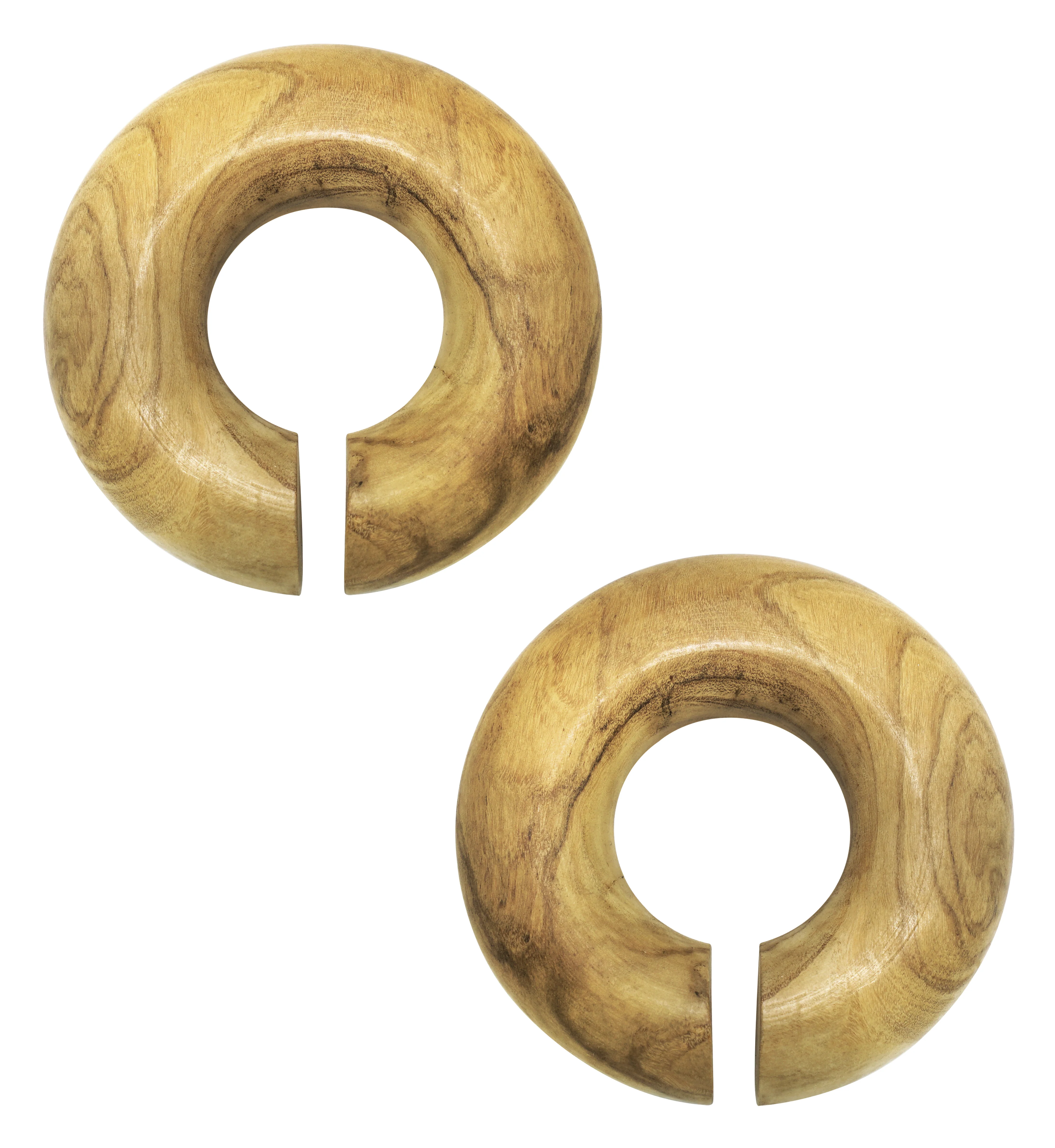 Olive Wood Round Hoop Hangers - Mrs Treak