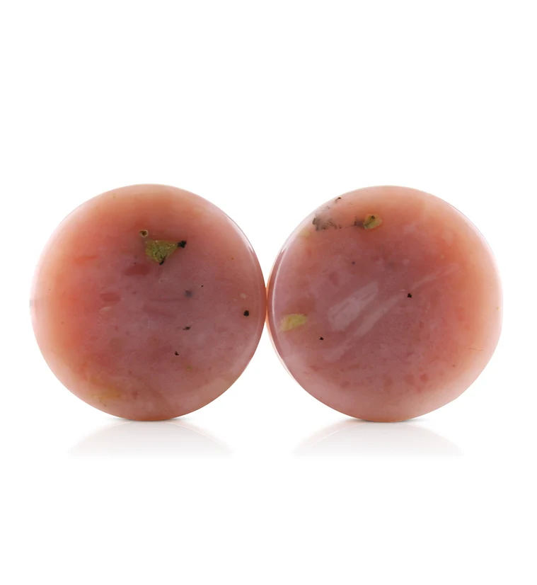 Pink Opal Stone Plugs 3-4