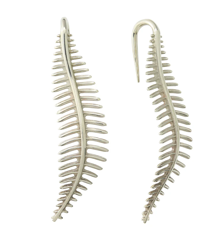 Fern Leaf White Brass Hangers - Mrs Treak