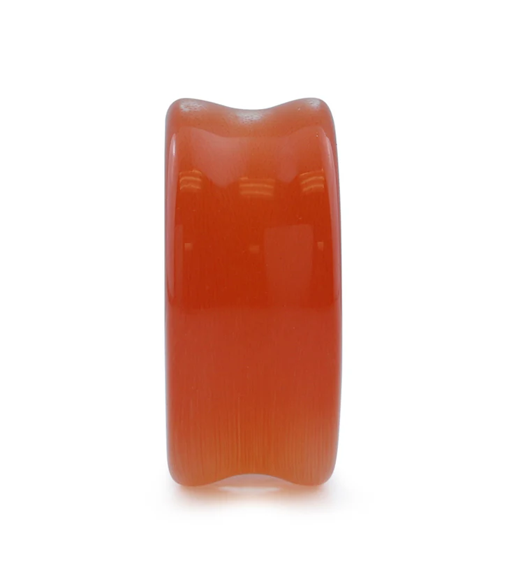 Orange Cat's Eye Glass Tunnels - Mrs Treak