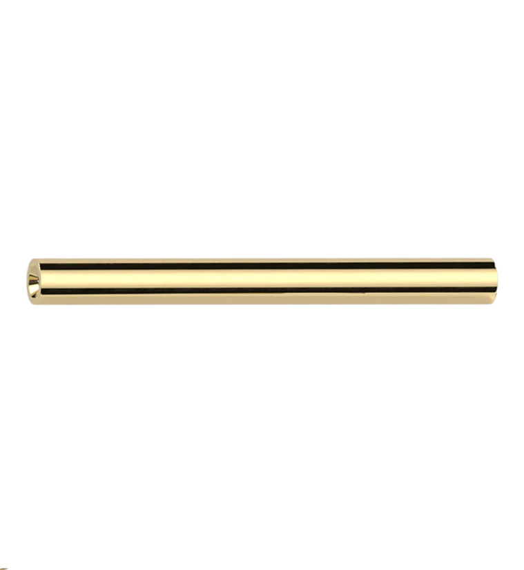 Gold PVD Titanium Threadless Barbell - Mrs Treak