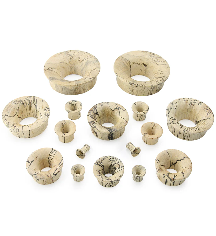 Tamarind Wood Mayan Flare Tunnel Plugs - Mrs Treak