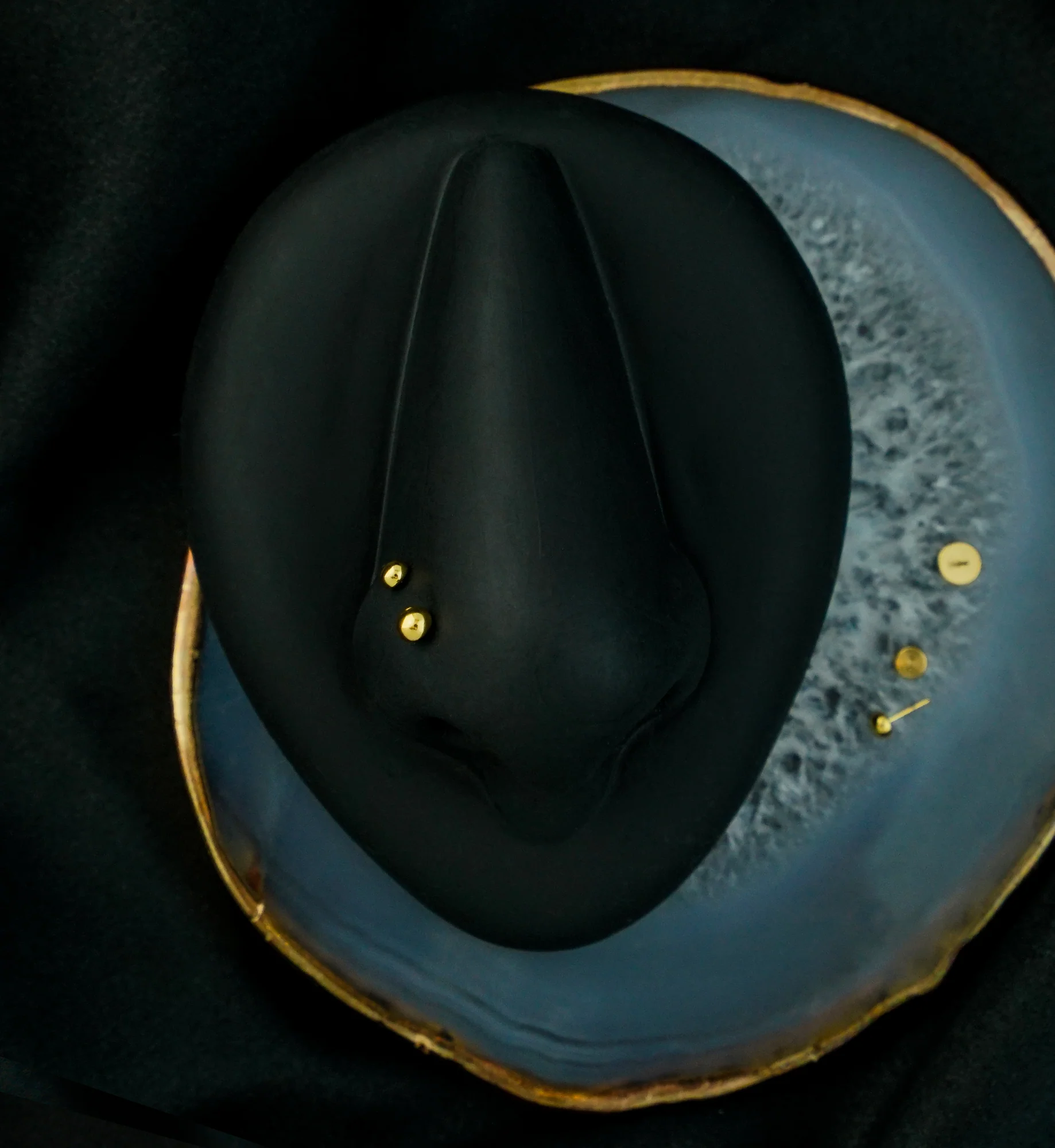 24kt Gold PVD Dome Threadless Titanium Top - Mrs Treak