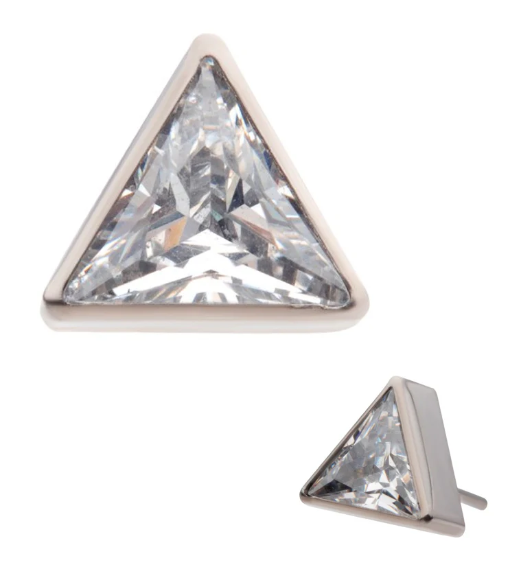 Triagonal CZ Titanium Threadless Top - Mrs Treak