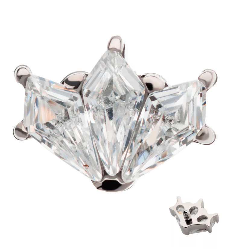 Tri Fan CZ Internally Threaded Titanium Top - Mrs Treak