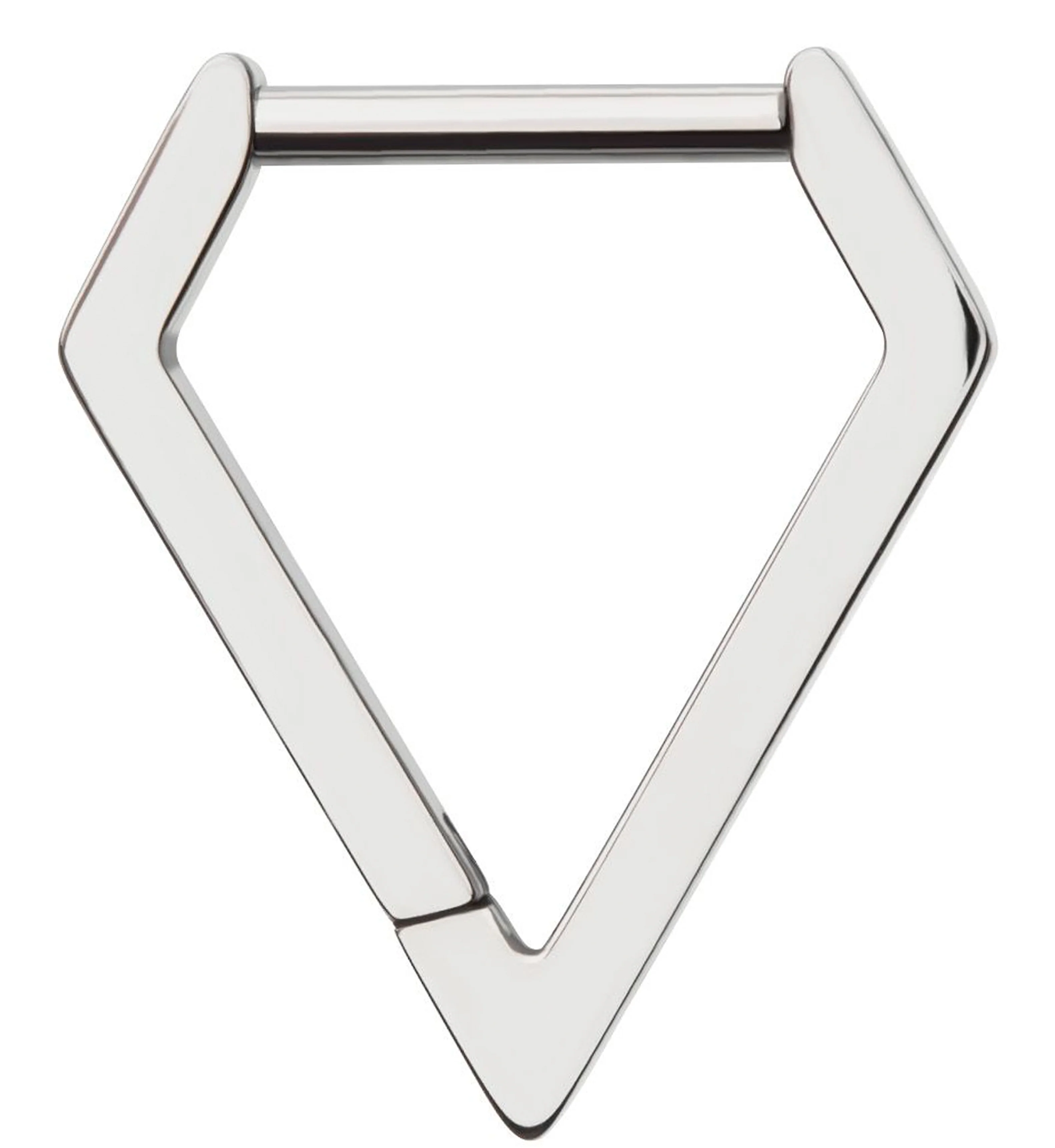 Pentagon Frame Titanium Hinged Segment Ring - Mrs Treak