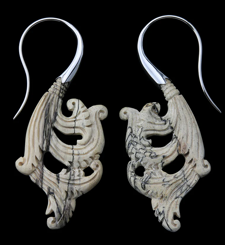18G Lush White Brass Tamarind Wood Hangers / Earrings - Mrs Treak