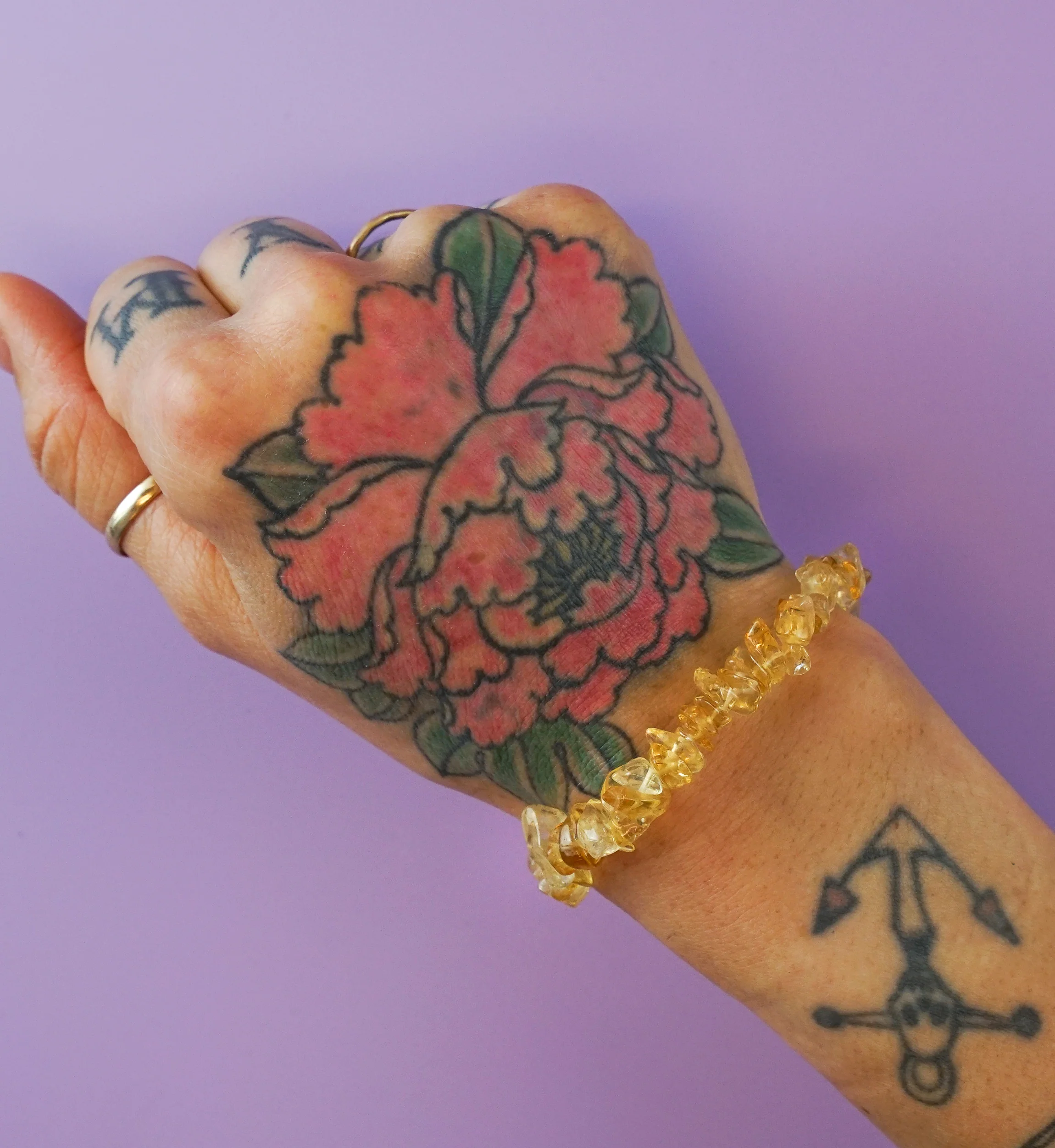 Citrine Chips Stone Bracelet - Mrs Treak