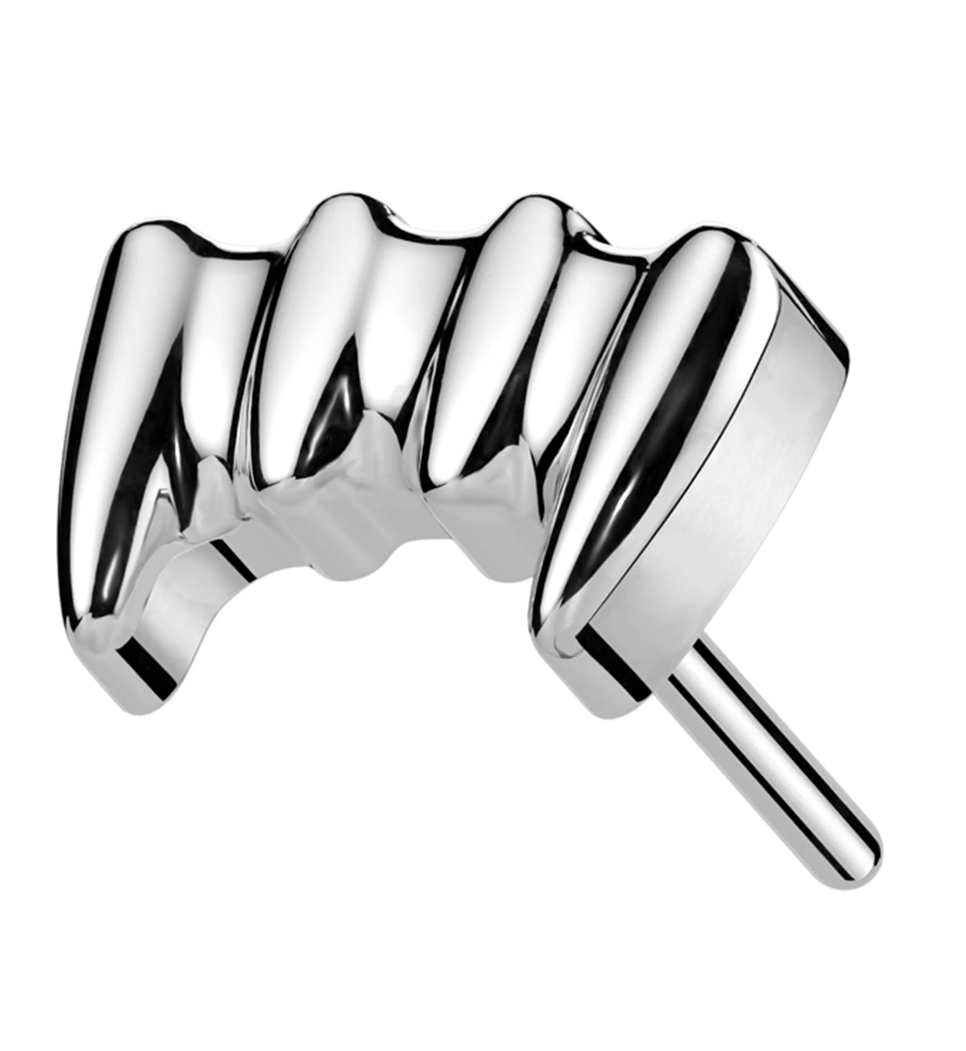 Fangs Titanium Threadless Top - Mrs Treak