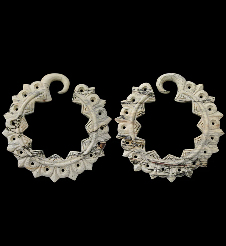 Zinnia Tamarind Wooden Ear Weights - Mrs Treak