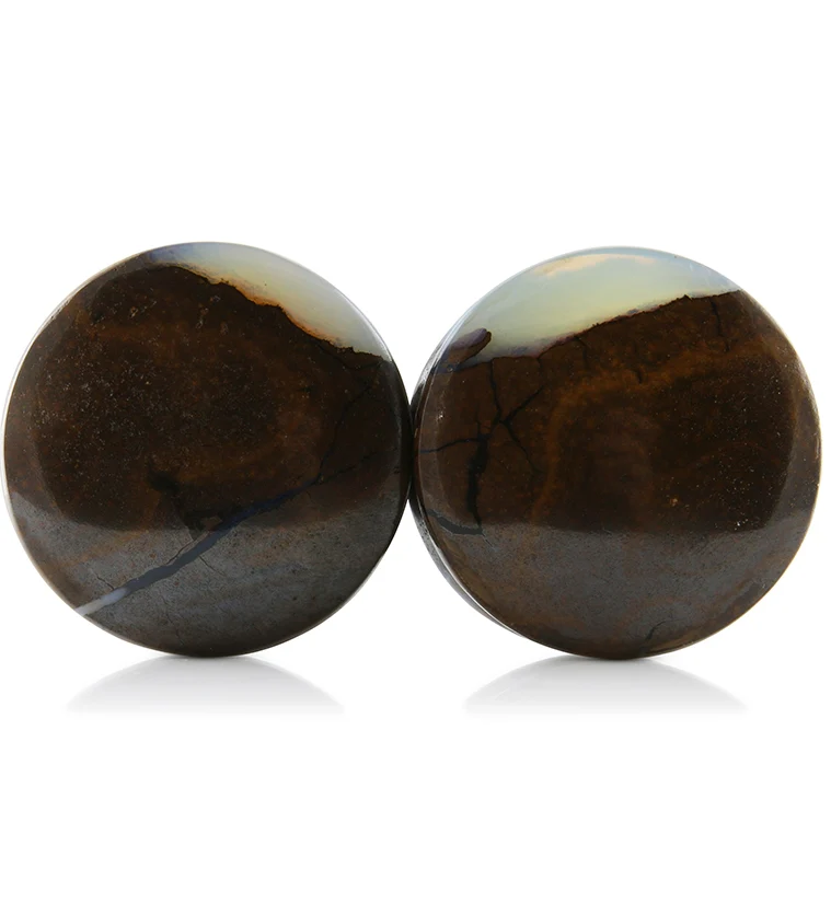 Boulder Opal Plugs 1 Inch (25mm) Version 4 - Mrs Treak
