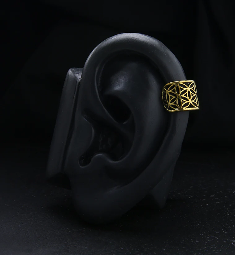 Flower Brass Ear Cuff - Mrs Treak