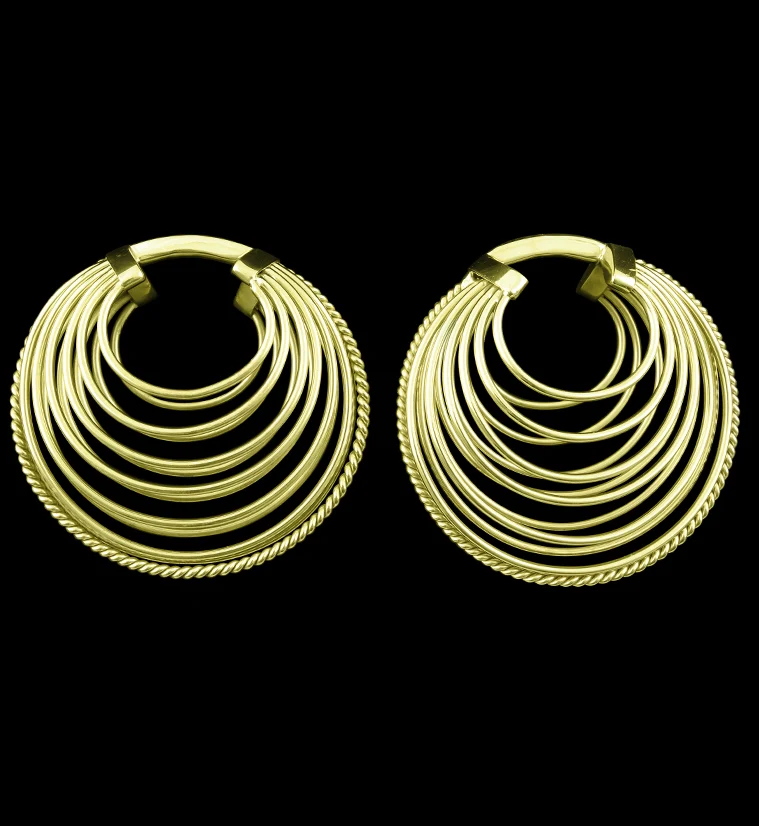 Braided Multi Hoop Brass Hangers - Mrs Treak