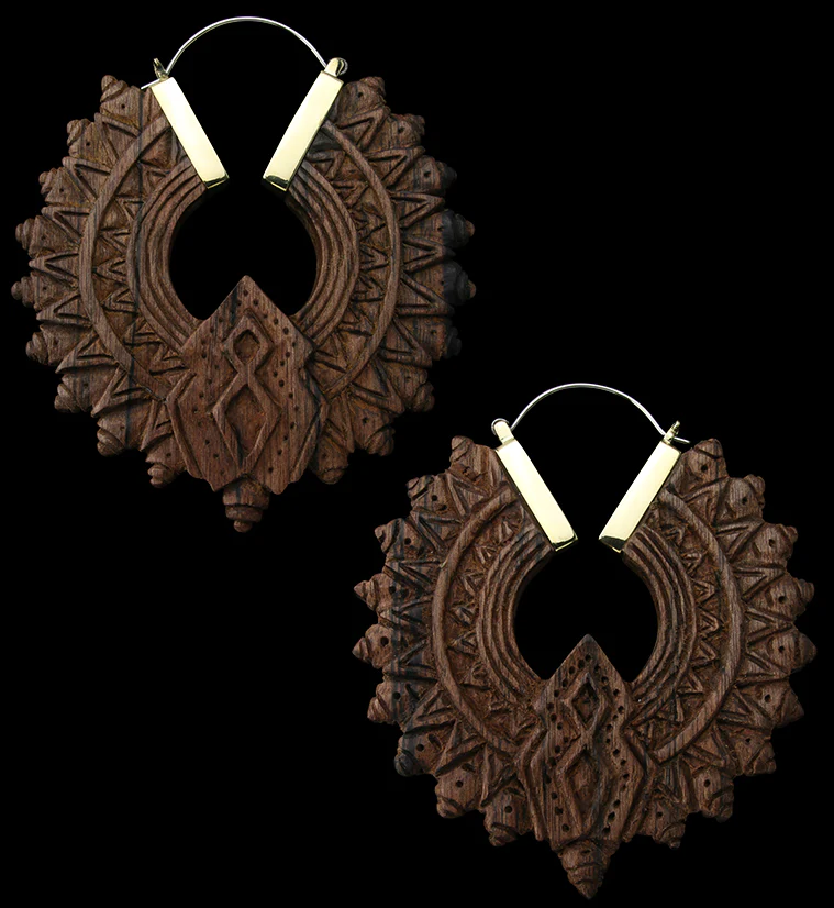 Midway Areng Wooden Hangers / Earrings - Mrs Treak