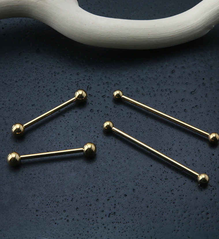 24kt Gold PVD Titanium Barbell - Mrs Treak