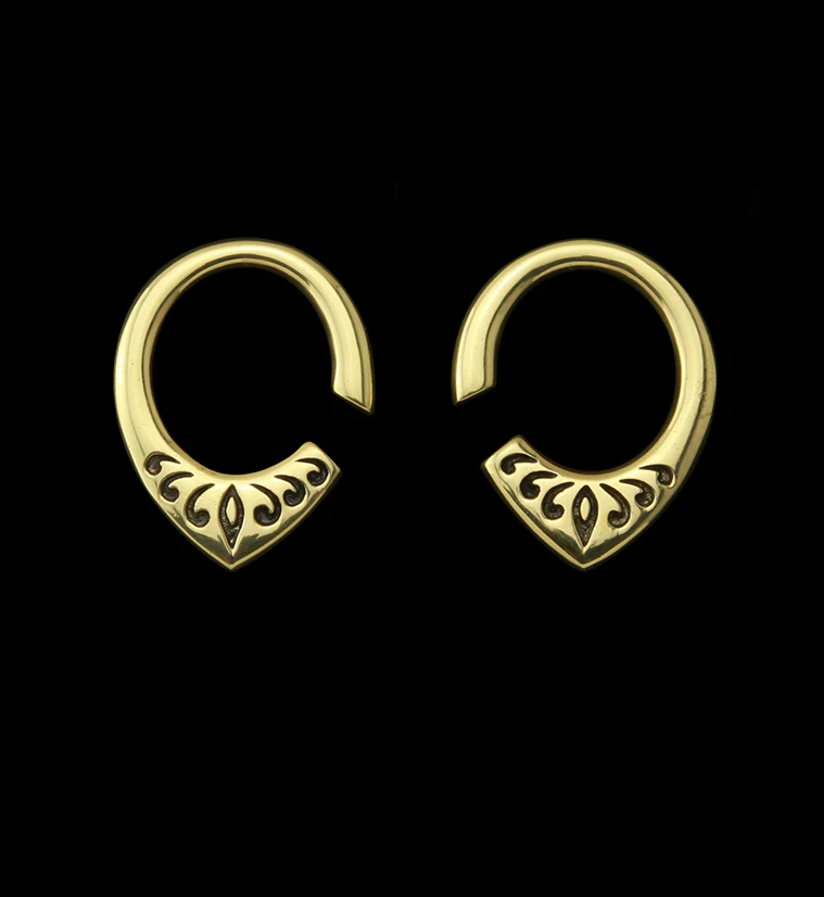 Fleck Brass Ear Weights - Mrs Treak
