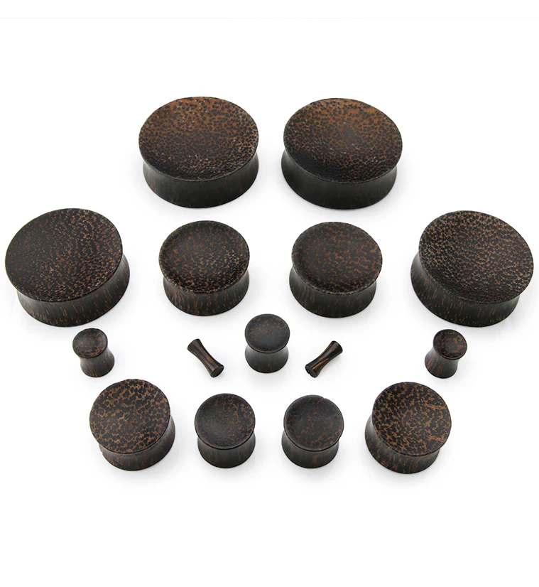 Concave Palm Wood Plugs - Mrs Treak