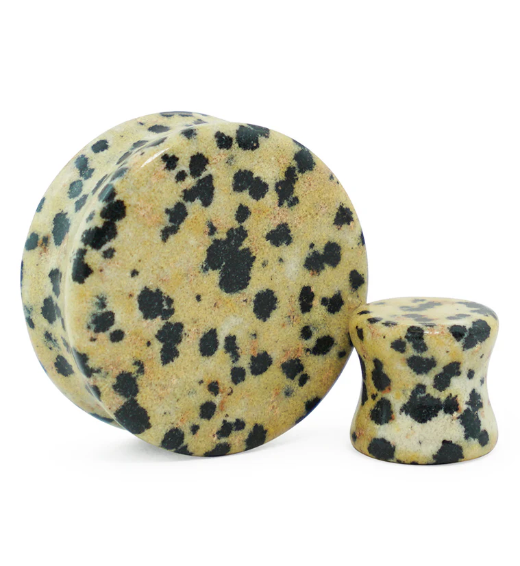 Dalmatian Jasper Stone Plugs - Mrs Treak