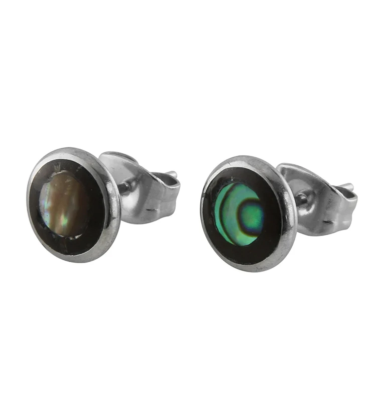 Abalone Stainless Steel Earrings - Mrs Treak