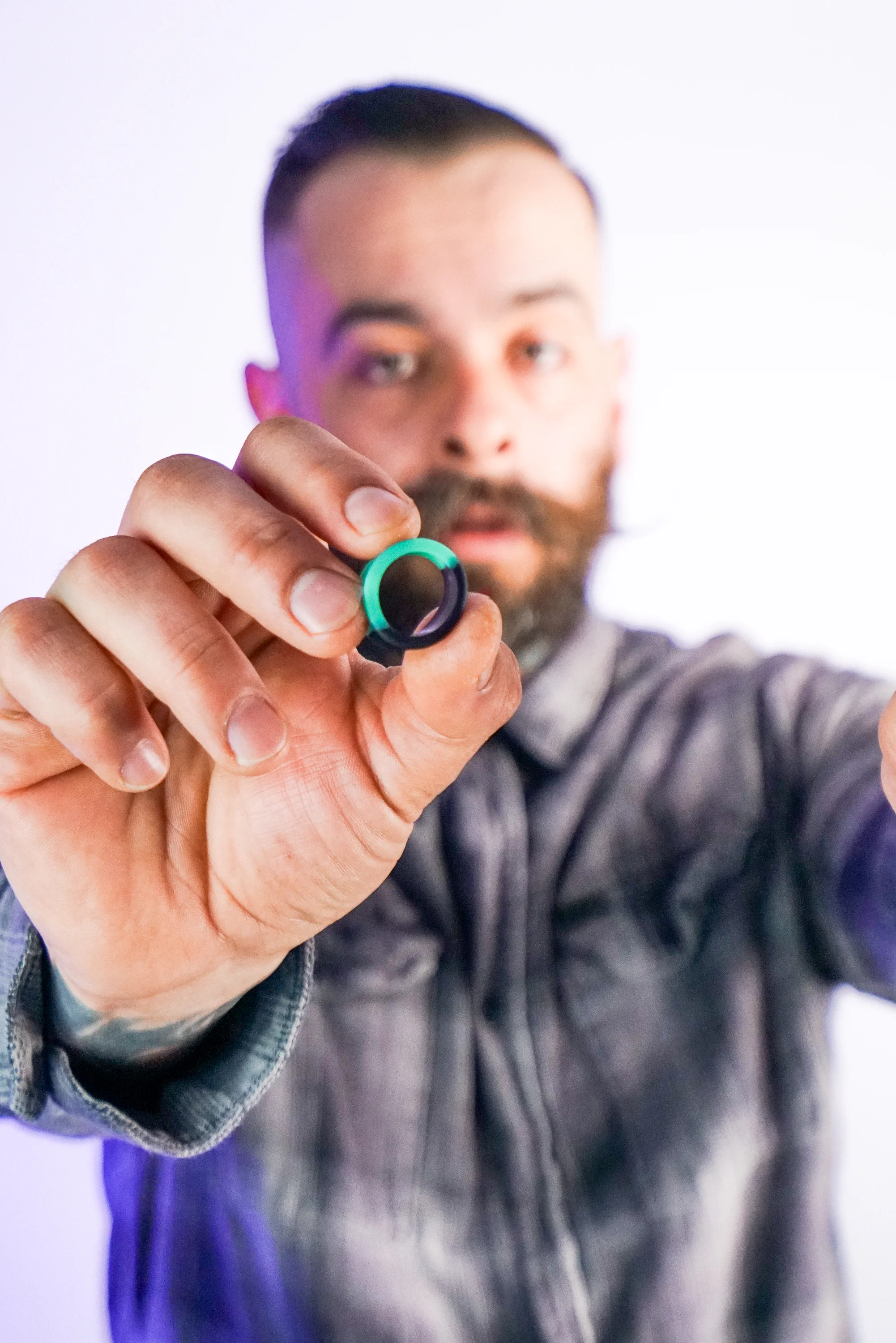 Teal And Black Double Flare Silicone Tunnel Plugs - Mrs Treak