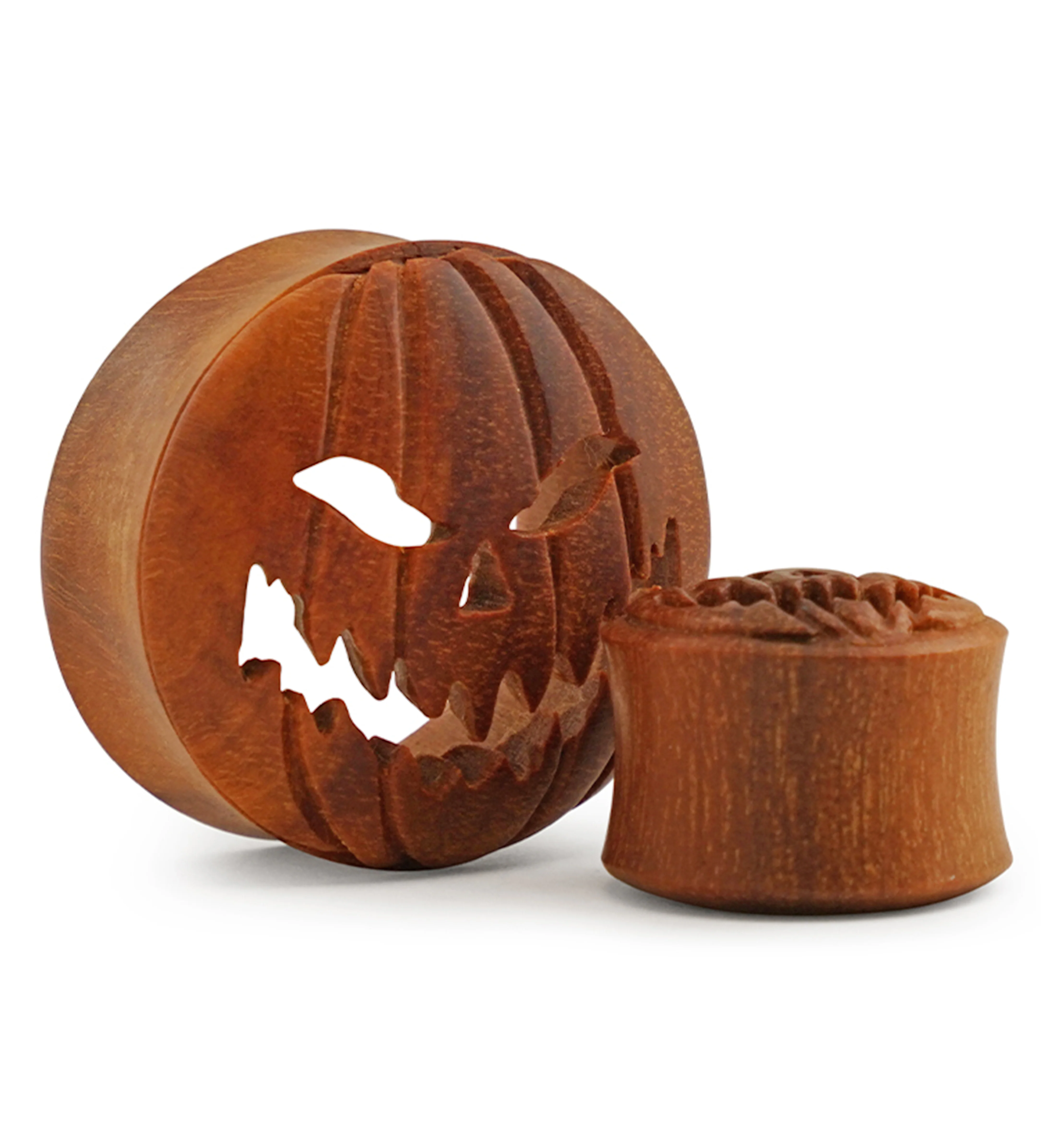 Stingy Jack Pumpkin Saba Wood Plugs - Mrs Treak
