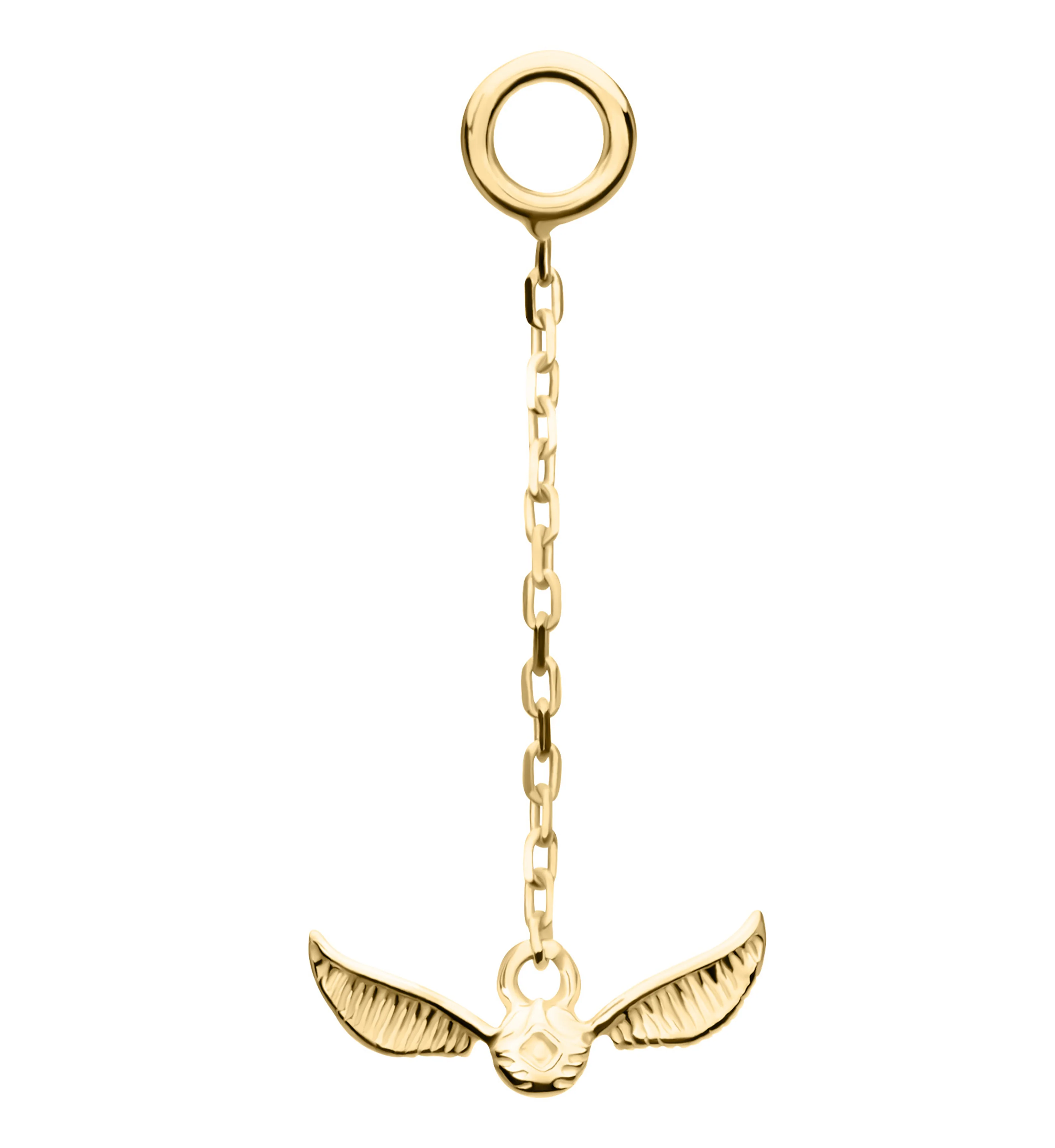 14kt Gold Golden Snitch Dangle Charm - Mrs Treak
