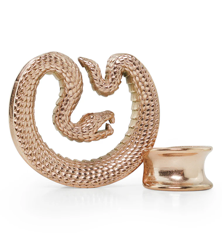 Rose Gold PVD Snake Stainless Steel Saddles - Mrs Treak