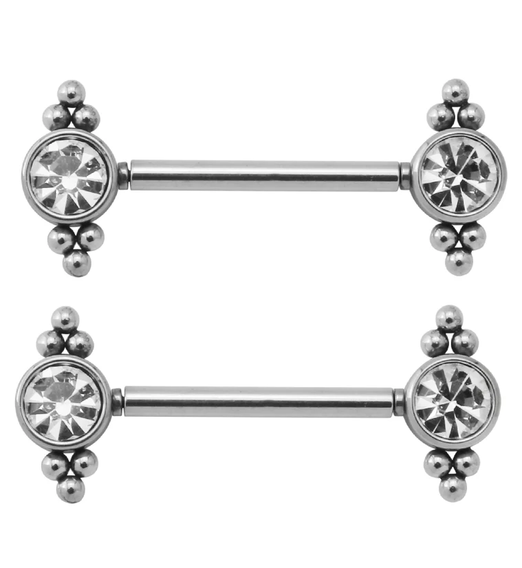 14G Covey Threadless Nipple Ring Barbells - Mrs Treak