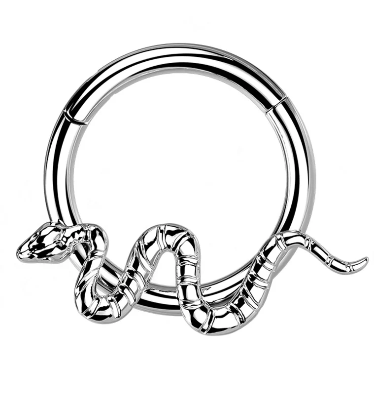 Snake Titanium Hinged Segment Ring - Mrs Treak