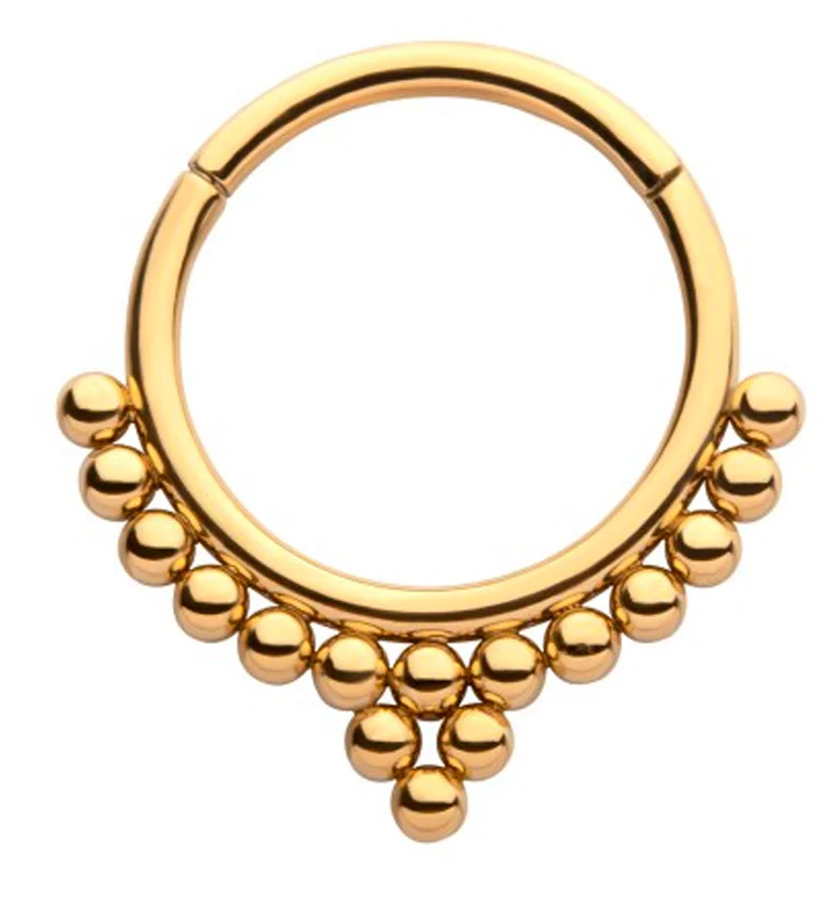 24kt PVD Gold Titanium Fuse Hinged Segment Ring - Mrs Treak